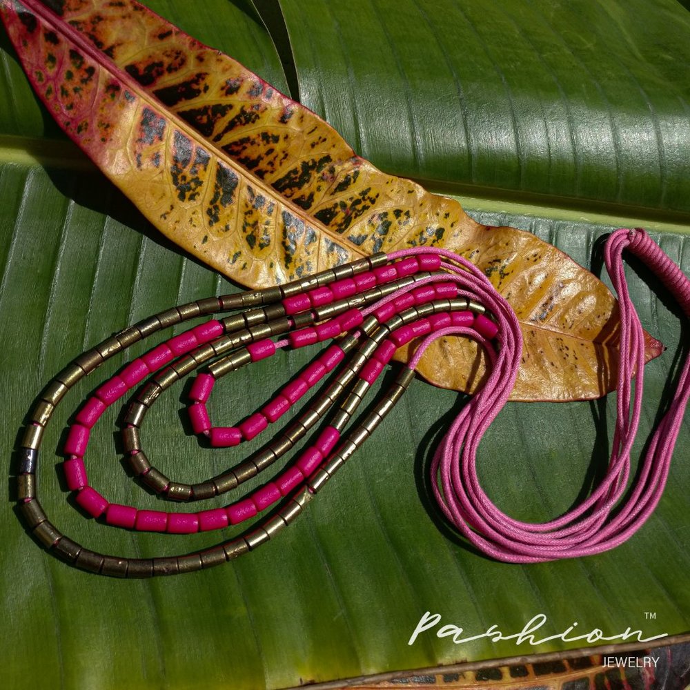 Playful Long necklace made in India.